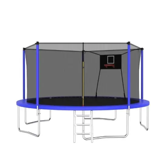 ORRD 14FT Trampoline ,Sports Fitness Trampolines with Enclosure Net, Recreational Trampolines for Outdoor Indoor image {3}