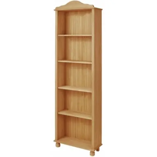 RealRooms Chester 5 Shelf Open Bookcase, Stained Brown image {2}