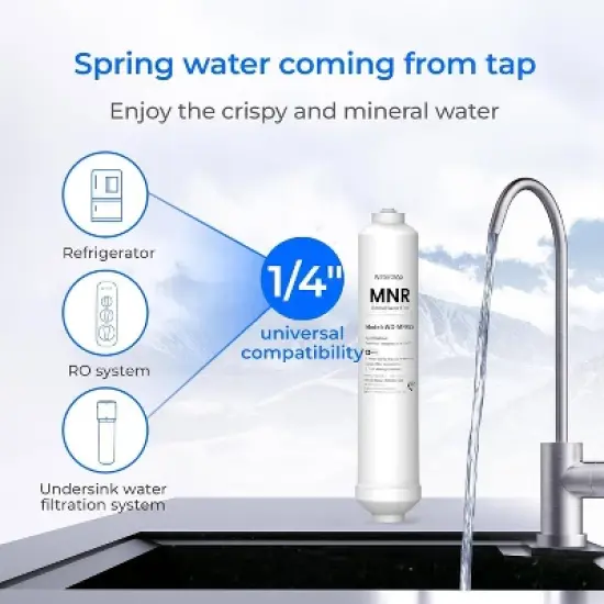 Waterdrop G3P800 Reverse Osmosis System, 800 GPD, Tankless, Extra Remineralization Filter image {8}
