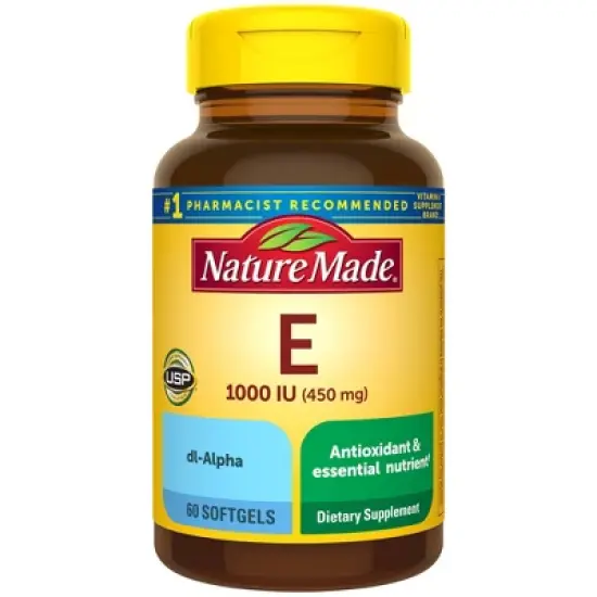 Nature Made Vitamin E 1000 IU (450 mg) dl-Alpha Softgels image {10}