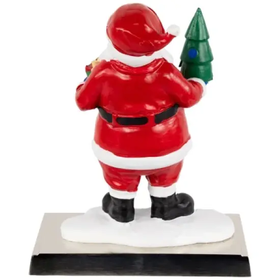 Northlight 6.25" Santa Claus with Tree and Present Christmas Stocking Holder image {4}