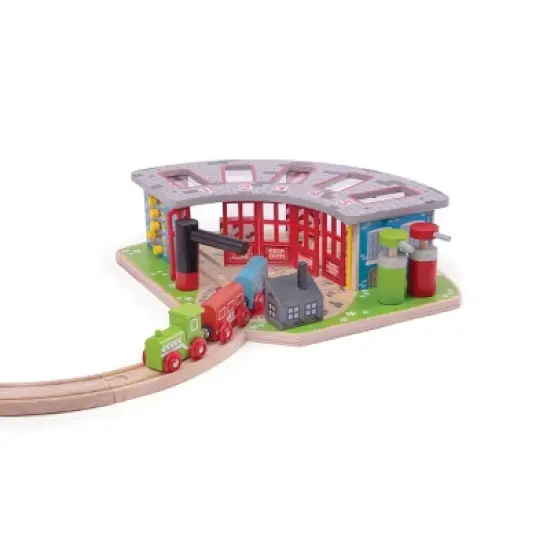 Bigjigs Rail Five Way Engine Shed image {1}