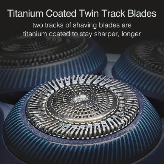 Remington Rotary Shaver Replacement Head Compatible with Remington Limitless X7 Shaver, Titanium Twin Track Blades image {3}