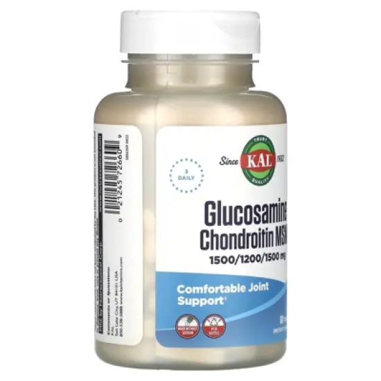 KAL Glucosamine Chondroitin MSM, 60 Tablets image {3}