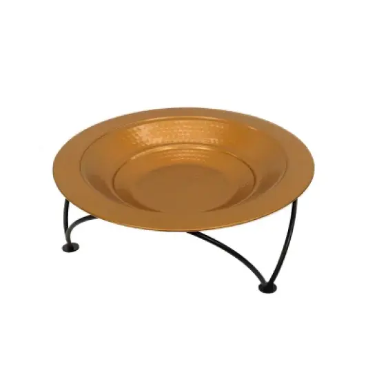 33" Hammered Copper Fire Pit with Stand and Screen - National Tree Company image {3}