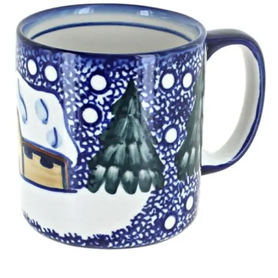 Blue Rose Polish Pottery WR Unikat Mug image {13}