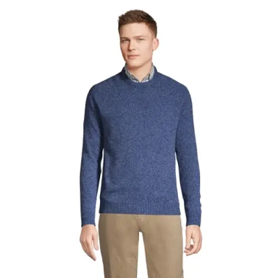 Lands' End Men's Long Sleeve Lambswool Crewneck Sweater image {1}