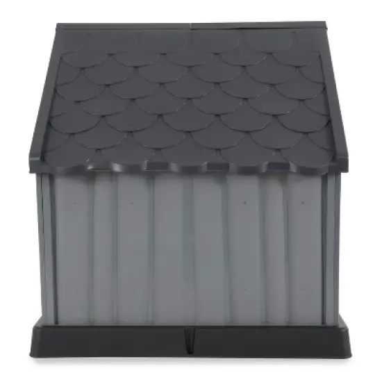 Ram Quality Products Outdoor Pet House Large Waterproof Dog Kennel Shelter, Gray image {4}