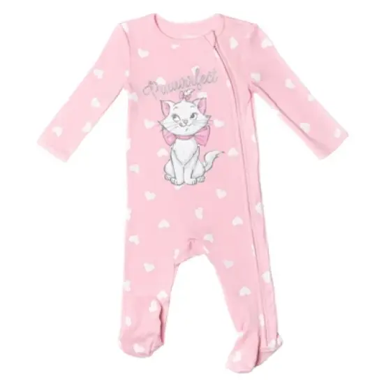Disney The Aristocats Bambi Baby Girls 3 Pack Zip Up Sleep N' Play Coveralls Newborn to Infant image {2}