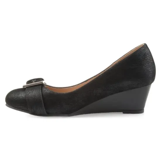 Journee Collection Womens Graysn Comfort Insole Slip On Round Toe Wedge image {1}