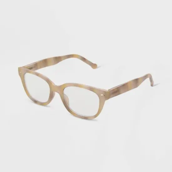 Women's Gloss Plastic Surf Shade Blue Light Filtering Reading Glasses - Universal Thread&trade; Dark Off-White image {1}