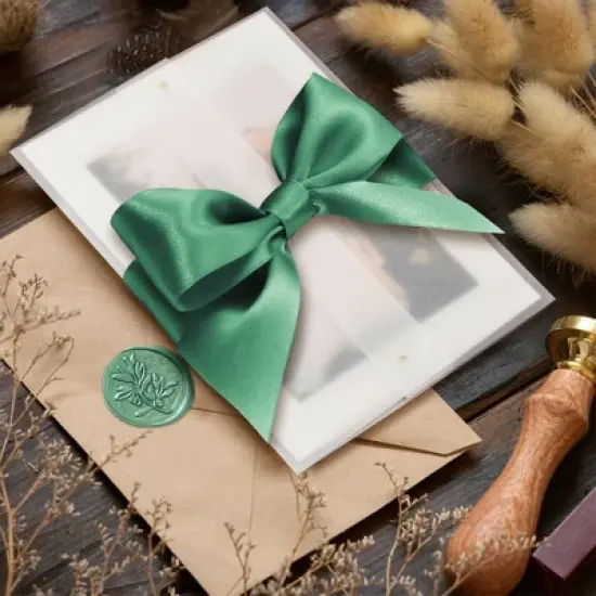 Bright Creations 100 Pack Vellum Jackets for 5x7 Invitations - Bulk Transparent Paper Envelope Liners for Wedding Cards image {2}