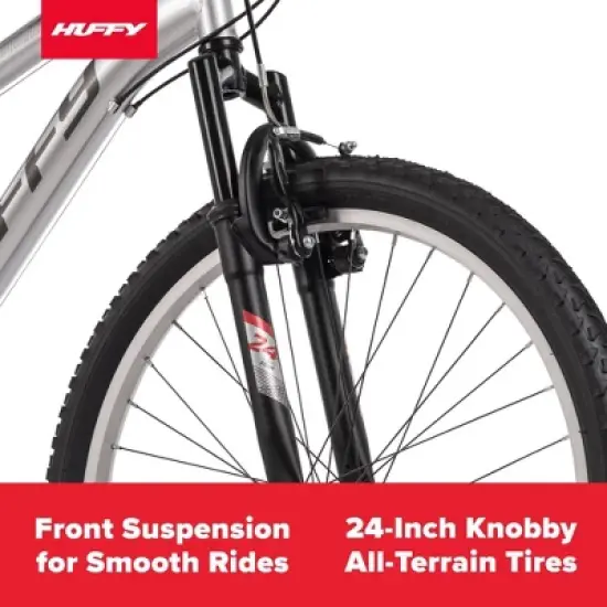 Huffy Highland Mountain Bike - 24" Wheels - 21 Speeds - Silver image {13}