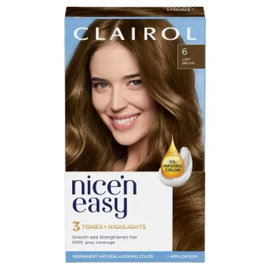 Clairol Nice'n Easy Permanent Hair Color - Brown image {15}