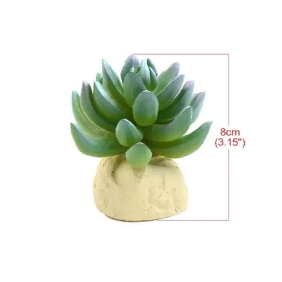 Unique Bargains Plastic Cactus Plant Terrarium Reptile Tank Habitat Decor for Reptiles Green image {2}