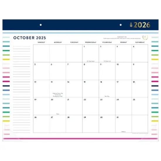 AT-A-GLANCE Emily Ley 2025-2026 22"x17.125" Monthly Desk Pad Happy Stripe image {7}