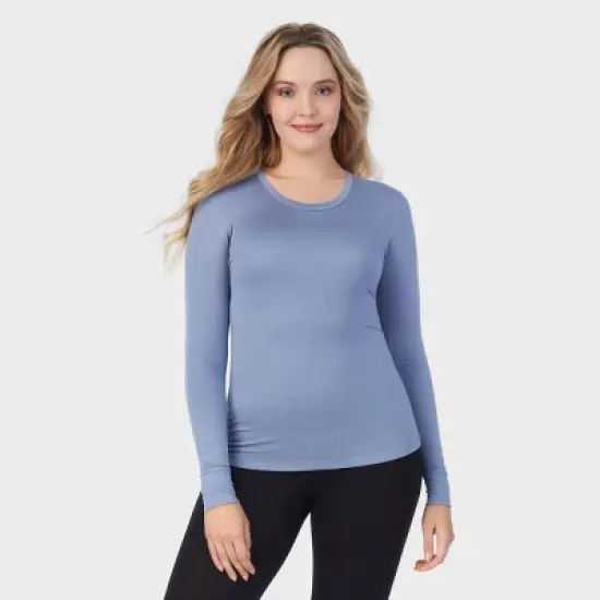 Warm Essentials by Cuddl Duds Women's Smooth Stretch Thermal Scoop Neck Top image {8}