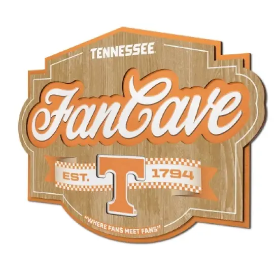 NCAA Tennessee Volunteers Fan Cave Sign image {4}