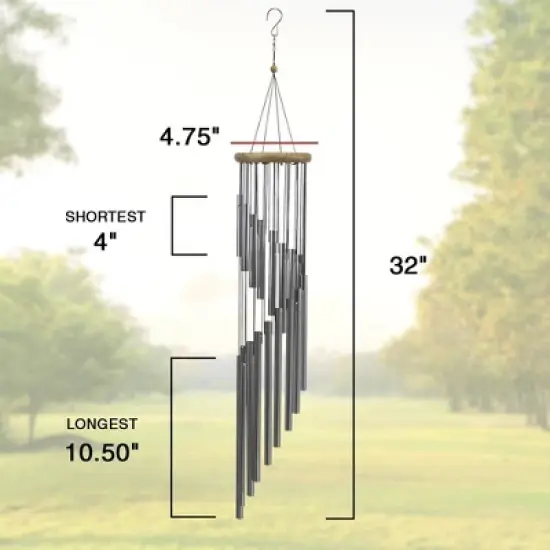 Sorbus Wind Chimes - Tubular Decorative Outdoor Garden Accent with Soothing Musical Bell Sounds - Great for Memorial, Home, Deck, Patio, or Garden image {3}