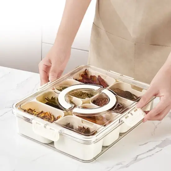 Cheer Collection BPA-Free Airtight Food Storage Container with 8 Removable Baskets image {1}