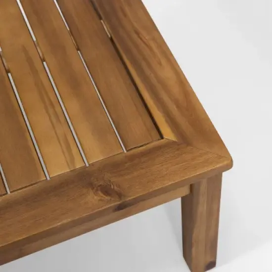 Laurel 4pc Acacia Wood Chat Set - Teak/Gray - Christopher Knight Home image {5}