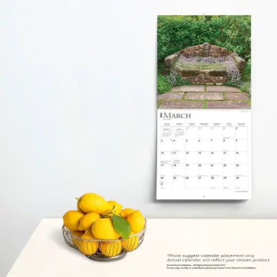 Browntrout 2024 Wall Calendar 12"x12" Country Gardens image {3}