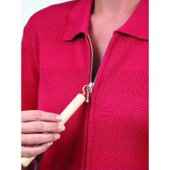 DMI Dressing Stick, Button Hook and Zipper Pull, Durable Wood Handle, Dressing Aid for Limited Mobility image {3}