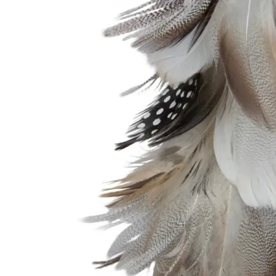 Northlight Layered Feather Cone Tree Christmas Decoration - 15.5" - Brown and Gray image {2}