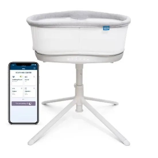 HALO Innovations BassiNest Connected Swivel Sleeper 3.0 Smart Baby Bassinet - Gray image {1}