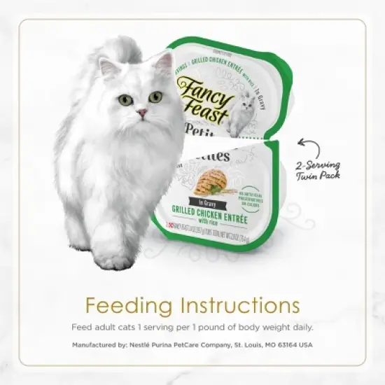 Purina Fancy Feast Gourmet Rice, Chicken, Seafood and Salmon Flavor Gravy Collection Variety Pack Wet Cat Food - 12pk image {8}