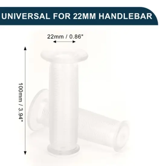 Unique Bargains Bike Handlebar Grips Covers 3.94" Clear 1 Pair image {4}