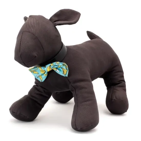 The Worthy Dog Go Bananas Bow Tie Adjustable Collar Attachment Accessory image {2}