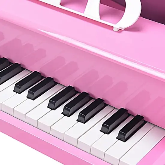 30 key Childs Toy Grand Baby Piano w/ Kids Bench Wood Pink image {7}