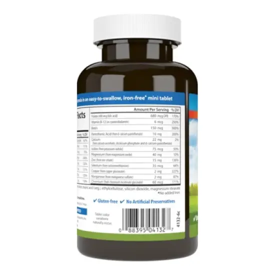 Carlson - Mini-Multi, Small Multivitamin Tablets, Vitamins & Minerals, Easy to Swallow image {1}
