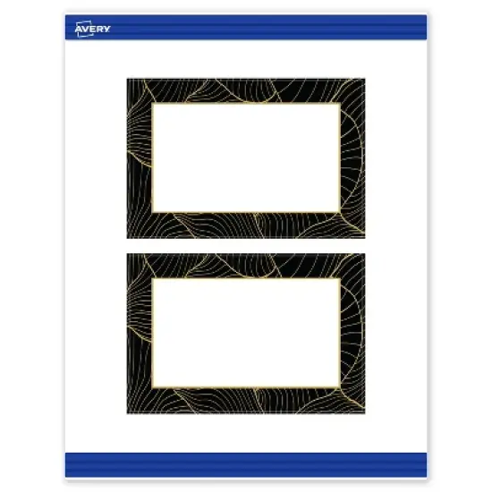 Avery Rectangle Postcards, Black with Gold Pattern, 4" x 6" image {9}