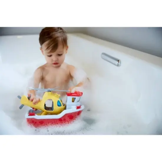 Green Toys Rescue Boat & Helicopter image {11}