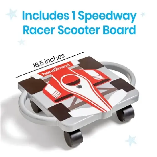 Hand2Mind Speedway Racer Scooter Board - Red: Teaching Aid for Preschool to 8th Grade, Plastic Material image {1}
