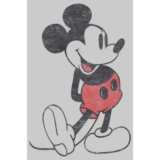 Men's Mickey & Friends Distressed Mickey Mouse Pose Sweatshirt image {1}
