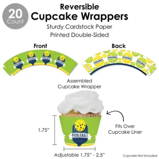 Big Dot of Happiness Let&rsquo;s Rally - Pickleball - Birthday or Retirement Party Supplies - Banner Decoration Kit - Fundle Bundle image {3}