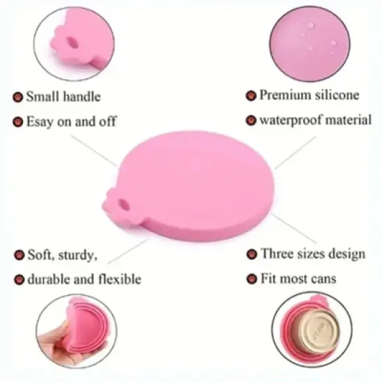 Paaaawaters One Reusable Silicone Pet Can Lid Bpa Free Suitable For Most Sized Dog And Cat Cans - Keeps Food Fresh Prevents Bacterial Odors image {5}