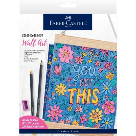 Faber-Castell 10pk Color By Number Wall Art You Got This 1ct image {4}