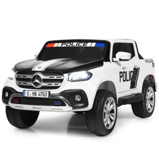 Costway Licensed Mercedes Benz x Class 12V 2-Seater Kids Ride On Car w/ Trunk image {9}