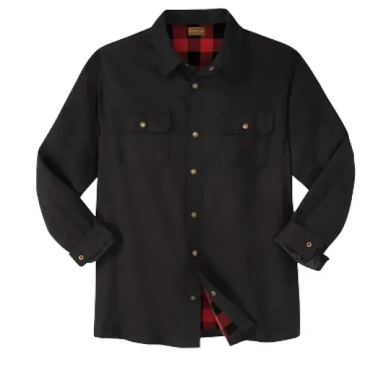 Boulder Creek by KingSize Men's Big & Tall Flannel-Lined Twill Shirt Jacket by image {6}