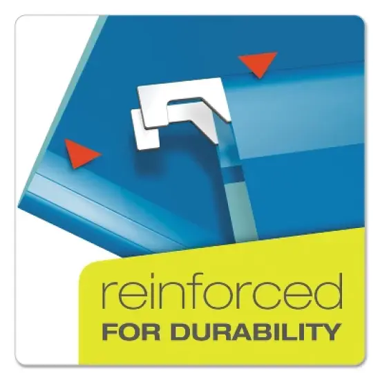 Pendaflex Reinforced Hanging Folders 1/5 Tab Letter Blue 25/Box 415215BLU image {2}