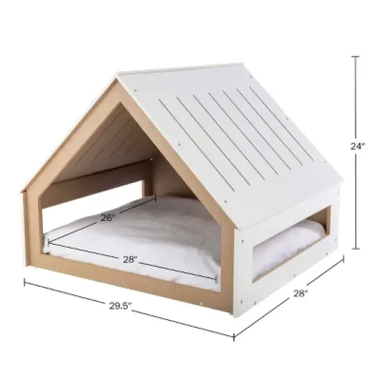 PETMAKER 29.5x28in Indoor Dog House, White image {1}