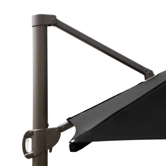 Crestlive Products 11.5'x11.5' Luxury Aluminum Frame Double Top Round Offset Cantilever Umbrella Black image {5}