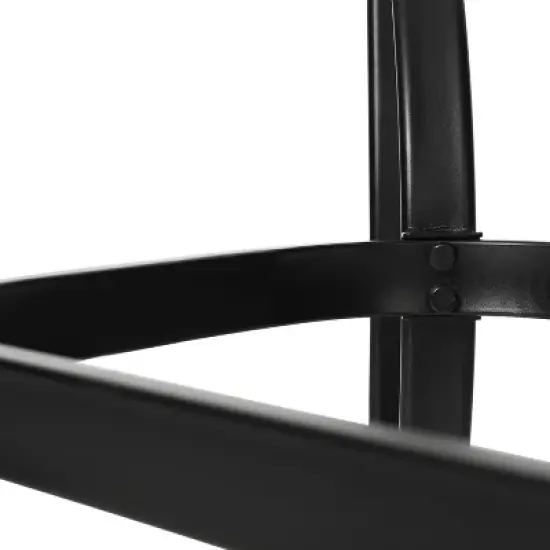 Flash Furniture Tory Commercial Grade Patio Table with Tempered Glass Top with Umbrella Hole and Steel Tube Frame image {10}