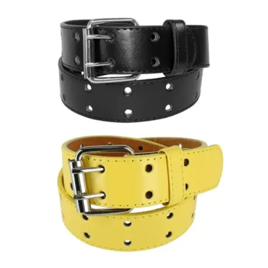 CTM Kid's Leather Two Hole Jean Belt (Pack of 2 Colors) image {14}
