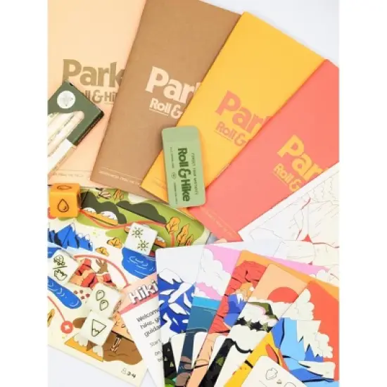 Keymaster Games Parks Roll & Hike Board Game: Creative Thinking, 1-4 Players, 30-Minute Play, Includes Cards & Dice image {2}