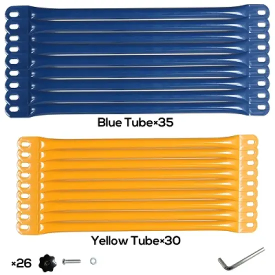 INFURNIC Baby Activity Gyms Geometric Jungle Gym, Bright Blue and Yellow, Dome Climber, Multicolored, 39.37"*14.76"*5.91" image {2}